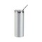 Craft Express 4 Pack 20oz Silver Glitter Stainless Steel Skinny Sublimation Tumblers
